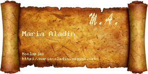 Maria Aladin névjegykártya
